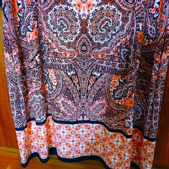 London Style Collection Sz 18 Women’s 3/4 Sleeve Multicolor Midi Dress - Picture 8 of 8